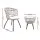 Gardeon 3PC Outdoor Bistro Set with Weather-Resistant Rattan, Tempered Glass Table, and Cushioned Grey Chairs for Patio