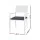 Gardeon 4 Piece Outdoor Dining Chairs Stackable Powder-Coated Aluminium Set White with Removable Cushion Covers