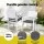 Gardeon 4 Piece Outdoor Dining Chairs Stackable Powder-Coated Aluminium Set White with Removable Cushion Covers