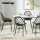 Gardeon 4PC Black Outdoor Dining Chairs - Weather & UV-Resistant, Metal Legs, PP Frame, 40.5x48x83.5cm, Indoor