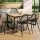 Gardeon 4PC Black Outdoor Dining Chairs - Weather & UV-Resistant, Metal Legs, PP Frame, 40.5x48x83.5cm, Indoor