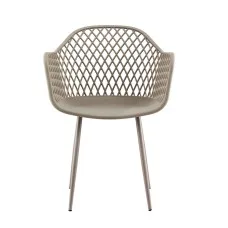 Gardeon 4PC Outdoor Dining Chairs - UV & Water-Resistant PP Lounge, Coffee Colour, Easy Clean, Indoor/Outdoor Use