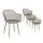 Gardeon 4PC Outdoor Dining Chairs - UV & Water-Resistant PP Lounge, Coffee Colour, Easy Clean, Indoor/Outdoor Use
