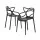 Gardeon Stackable Outdoor Dining Chairs - 4PC Set, Lightweight & UV-Resistant, Black Polypropylene, No Assembly Needed