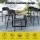Gardeon 4PC Stackable Outdoor Dining Chairs, Black PP, 44x48x82.5CM, Water & UV Resistant, Indoor/Outdoor Use