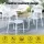 Gardeon 4PC White Stackable Outdoor Dining Chairs - Water & UV-Resistant PP, 44x48x82.5cm, Indoor/Outdoor Use