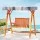 Gardeon 2-Seater Wooden Swing Chair with Adjustable Canopy, Fir Wood Frame, Water-Resistant Cushions, 250kg Capacity