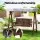 Gardeon 3-Seater Wooden Garden Swing Chair with Adjustable Canopy, Weather-Resistant Fir Wood & Removable Cushions