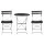 Gardeon 3PC Outdoor Bistro Set - Black Steel, Foldable, Weather-Resistant, No Assembly, 150kg Chair Capacity, 60cm Table