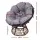 Gardeon Papasan Outdoor Chair - Brown PE Wicker, 360° Rotatable, UV-Resistant, 10cm Cushion, Steel Frame, 150kg Capacity