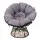 Gardeon Papasan Outdoor Chair - Brown PE Wicker, 360° Rotatable, UV-Resistant, 10cm Cushion, Steel Frame, 150kg Capacity