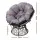 Gardeon Papasan Chair: 360° Rotatable, UV-Resistant PE Wicker, 10cm Cushion, Steel Frame, Indoor/Outdoor, Grey