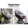 Gardeon Outdoor Papasan Chair Set - Black, PE Wicker, 360° Rotation, UV-Resistant, Includes Side Table with Glass Top