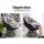 Gardeon Outdoor Wicker Papasan Chair Set with Side Table - Rotatable, UV-Resistant, Steel Frame, 10cm Cushions, Black
