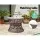 Gardeon Outdoor Lounge Set: Brown Wicker Papasan Chairs, 360° Rotatable, UV-Resistant Cushions, Tempered Glass Table