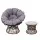 Gardeon Outdoor Lounge Set: Brown Wicker Papasan Chairs, 360° Rotatable, UV-Resistant Cushions, Tempered Glass Table