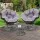 Gardeon Outdoor Lounge Set: Grey Rotatable Wicker Papasan Chairs & Table with UV-Resistant Cushions & Glass Top