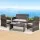 Gardeon 4-Piece Grey Outdoor Furniture Set: Rattan Sofa, Chairs & Table with Cushions, Weather-Resistant Wicker