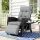 Gardeon Outdoor Recliner Chair with Adjustable Backrest Footrest and Side Table Black Wicker Patio Lounger