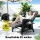 Gardeon Outdoor Recliner Chair with Adjustable Backrest Footrest and Side Table Black Wicker Patio Lounger