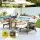 Gardeon 3 Piece Outdoor Wicker Recliner Chair and Side Table Set Brown Adjustable Weather Resistant