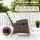 Gardeon 3 Piece Outdoor Wicker Recliner Chair and Side Table Set Brown Adjustable Weather Resistant