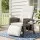 Gardeon Outdoor Recliner Chair - Adjustable Brown Wicker Lounge with Side Table, Steel Frame, High-Density Foam Cushion