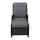 Gardeon 2PC Black Wicker Recliner Set: UV-Resistant, Adjustable, Steel Frame, High-Density Cushions, Indoor/Outdoor Use