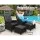 Gardeon 2PC Black Wicker Recliner Set: UV-Resistant, Adjustable, Steel Frame, High-Density Cushions, Indoor/Outdoor Use