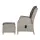 Gardeon Outdoor Wicker Recliner Chair Set with Ottoman, Adjustable Backrest, UV-Resistant PE Wicker, Grey, 57x61x94cm