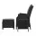 Gardeon 5PC Black Wicker Outdoor Furniture Set - Adjustable Recliner Chairs, Ottomans & Table, UV & Weather Resistant