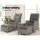 Gardeon 5PC Grey Wicker Recliner Set: Adjustable Chairs, Ottomans & Table, UV-Resistant PE Wicker, Indoor/Outdoor Use