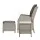 Gardeon 5PC Grey Wicker Recliner Set: Adjustable Chairs, Ottomans & Table, UV-Resistant PE Wicker, Indoor/Outdoor Use