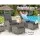 Gardeon 5PC Grey Wicker Recliner Set: Adjustable Chairs, Ottomans & Table, UV-Resistant PE Wicker, Indoor/Outdoor Use
