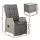 Gardeon 3PC Recliner Set: Weatherproof PE Wicker Chairs & Table, Adjustable Backrest & Footrest, Indoor/Outdoor Use