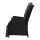 Gardeon Adjustable Outdoor Wicker Recliner Chair - Black, UV-Resistant, Steel Frame, 7cm Cushion, Indoor/Outdoor Use