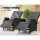 Gardeon 2PC Black Wicker Recliner Chairs - UV & Weather-Resistant, Adjustable, Indoor/Outdoor with Cushions, 57x65x95cm