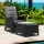 Gardeon Outdoor Recliner Chair Set - Black Wicker Lounge with Adjustable Backrest & Ottoman, UV & Weather-Resistant