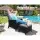 Gardeon Outdoor Recliner Chair Set - Black Wicker Lounge with Adjustable Backrest & Ottoman, UV & Weather-Resistant
