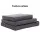 Gardeon 2PC Grey Wicker Recliner Chairs Set, Adjustable Outdoor Lounger with Ottoman, Steel Frame, UV-Resistant Cushions