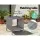 Gardeon 3PC Outdoor Recliner Set with Adjustable Wicker Chairs, Ottoman, and Glass Table - UV & Weather-Resistant, Grey
