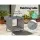 Gardeon 3PC Outdoor Recliner Set with Adjustable Wicker Chairs, Ottoman, and Glass Table - UV & Weather-Resistant, Grey