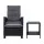 Gardeon 5PC Outdoor Recliner Set: UV-Resistant Wicker, Adjustable Back, Steel Frame, Glass Table, Black