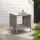 Gardeon Outdoor Coffee Side Table – Grey Rattan Wicker, Steel Frame, Tempered Glass Top, 40x40x45cm, Weather-Resistant