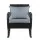 Gardeon Outdoor Rocking Chair - Weather-Resistant Wicker, Steel Frame, Black with Cushions, 79x58x78cm, 160kg Capacity