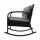 Gardeon 3PC Black Wicker Patio Set: Rocking Chairs & Tempered Glass Table, Weather-Resistant for Indoor/Outdoor Use
