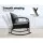 Gardeon 3PC Black Wicker Patio Set: Rocking Chairs & Tempered Glass Table, Weather-Resistant for Indoor/Outdoor Use