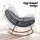 Gardeon Outdoor Papasan Rocking Chair - Steel Frame, Plush Cushions, UV Resistant, 107x91x98cm, Indoor/Outdoor Use