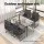 Gardeon 2PC Outdoor Dining Chairs, Steel Frame, UV-Resistant Woven Rope, Removable Cushions, 52.5x47x70cm, Indoor