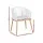 Gardeon 2PC Outdoor Dining Chairs - White PE Wicker, Steel Frame, UV-Resistant, 60x50x80cm, Plush Cushions Included